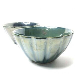 Metallic Green Big Serving Bowls